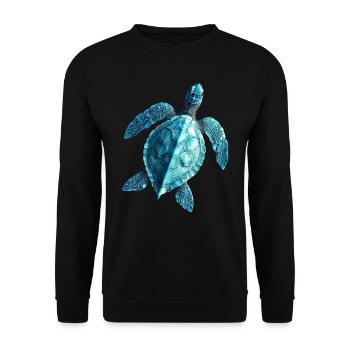 Amoureux des tortues de mer Motif safari animalier - Sweat-shirt Unisexe - noir - Devant - Alina (178cm) & Michal (187cm)