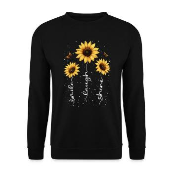 Fleurs d’été Fleur Inspiration Dicton de motivation - Sweat-shirt Unisexe - noir - Devant - Alina (178cm) & Michal (187cm)