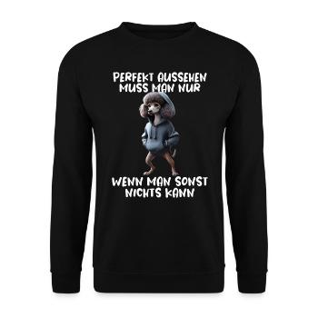 chien drôle disant amoureux des animaux chien drôle chien - Sweat-shirt Unisexe - noir - Devant - Alina (178cm) & Michal (187cm)