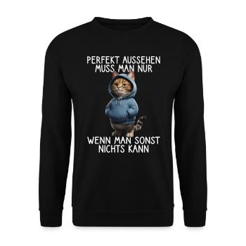 Drôle de chats disant amoureux des animaux Drôle de chat chat - Sweat-shirt Unisexe - noir - Devant - Alina (178cm) & Michal (187cm)