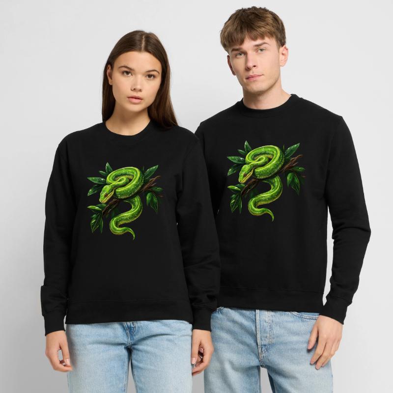 Green Tree Python Snakes Lover Terrarium Unisex Sweatshirt