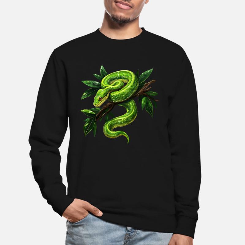 Green Tree Python Snakes Lover Terrarium Unisex Sweatshirt