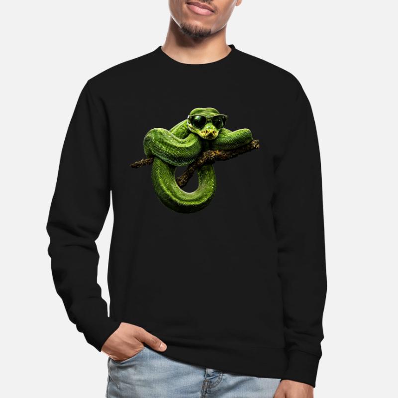 Green Tree Python Snakes Lover Terrarium Unisex Sweatshirt