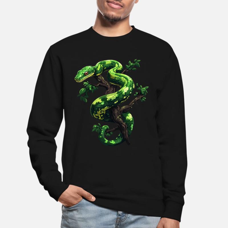 Green Tree Python Snakes Lover Terrarium Unisex Sweatshirt