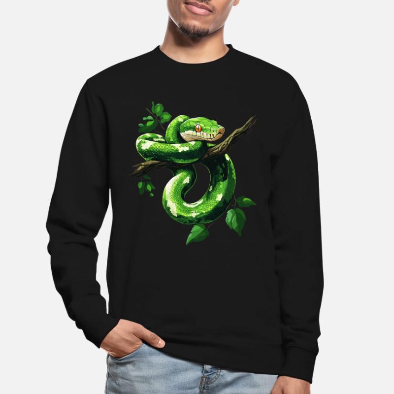 Green Tree Python Snakes Lover Terrarium Unisex Sweatshirt