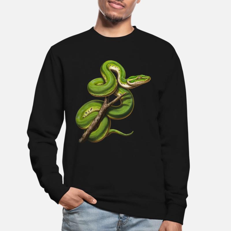 Green Tree Python Snakes Lover Terrarium Unisex Sweatshirt