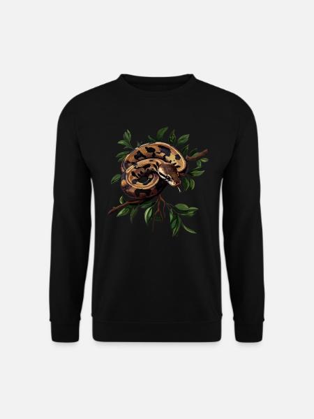 Königspython Schlangen Liebhaber Terrarium Python - Unisex Pullover - Schwarz