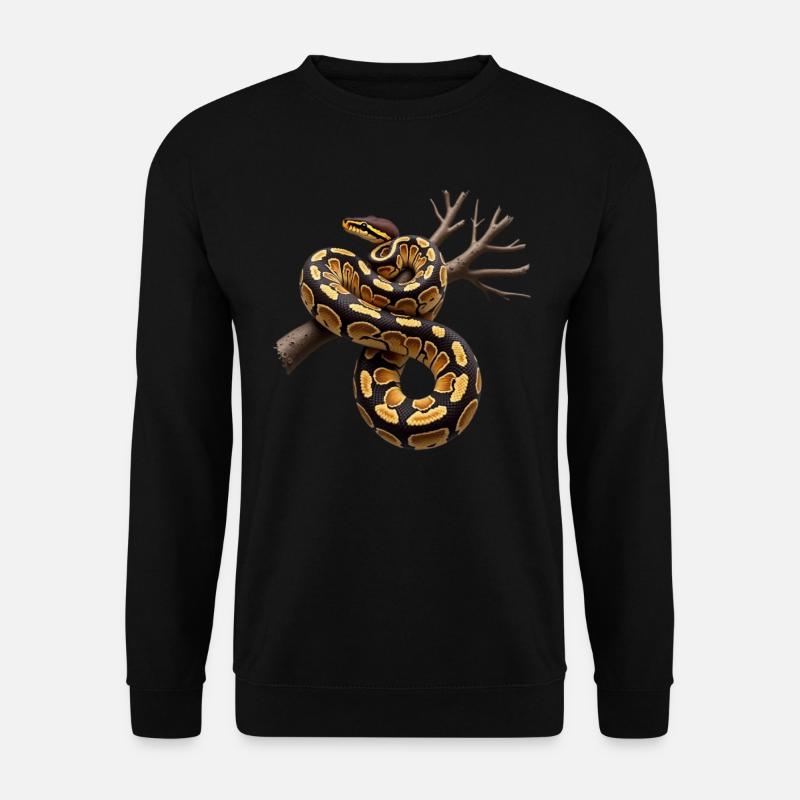 Königspython Schlangen Liebhaber Terrarium Python - Unisex Pullover - Schwarz