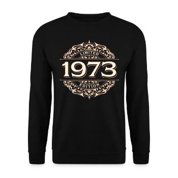 Limited Edition 1973 Vintage Geburtstag Geschenk - Unisex Pullover - Schwarz - Vorne - Alina (178cm) & Michal (187cm)