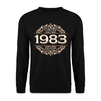 Limited Edition 1983 Vintage Geburtstag Geschenk - Unisex Pullover - Schwarz - Vorne - Alina (178cm) & Michal (187cm)