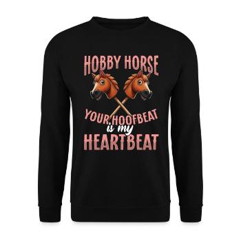 Hobby Horsing Hobby Cheval Cheval Équitation - Sweat-shirt Unisexe - noir - Devant - Alina (178cm) & Michal (187cm)
