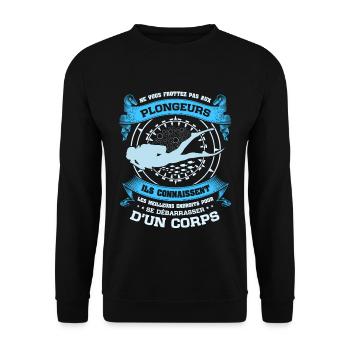Plongée sous-marine pour Plongeur - Sweat-shirt Unisexe - noir - Devant - Alina (178cm) & Michal (187cm)
