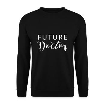 Future Doctor Medical School - Unisex Sweatshirt - black - Front - Alina (178cm) & Michal (187cm)