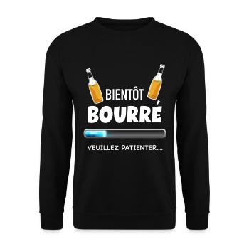téléchargement bière humour apéro - Sweat-shirt Unisexe - noir - Devant - Alina (178cm) & Michal (187cm)