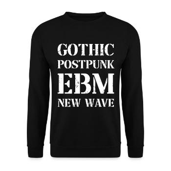Gothic Postpunk - Unisex Pullover - Schwarz - Vorne - Alina (178cm) & Michal (187cm)