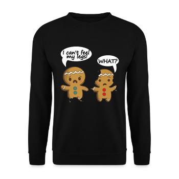 Gingerbread gingerbread man christmas xmas - Unisex Sweatshirt - black - Front - Alina (178cm) & Michal (187cm)