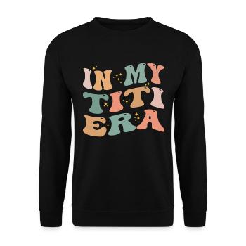 In My Titi Era Baby Announcement for Aunt - Sweat-shirt Unisexe - noir - Devant - Alina (178cm) & Michal (187cm)