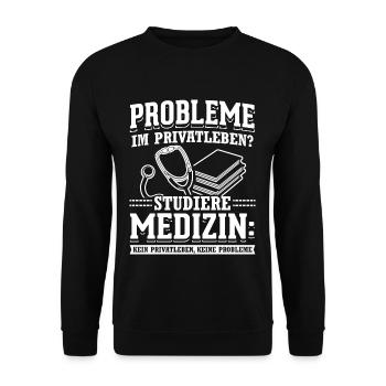 Privacy Study medicine - Unisex Sweatshirt - black - Front - Alina (178cm) & Michal (187cm)