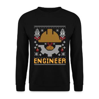 Engineer Christmas Ingenieur Weihnachten Student - Unisex Pullover - Schwarz - Vorne - Alina (178cm) & Michal (187cm)