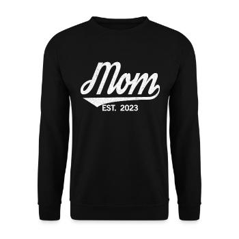 2023, Maman en devenir, annonce de grossesse - Sweat-shirt Unisexe - noir - Devant - Alina (178cm) & Michal (187cm)