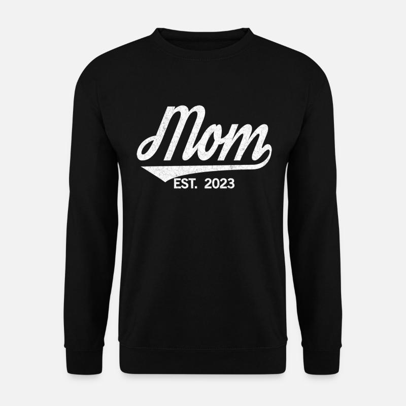 2023, Mama zu werden, Schwangerschaftsankündigung - Unisex Pullover - Schwarz