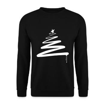 Christmas Tree Christmas Tree Graffiti - Unisex Sweatshirt - black - Front - Alina (178cm) & Michal (187cm)