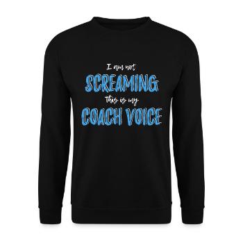 Trainer Trainer Gift Coach crier drôle - Sweat-shirt Unisexe - noir - Devant - Alina (178cm) & Michal (187cm)