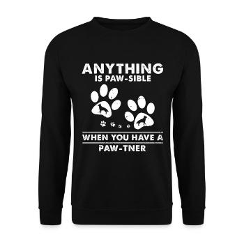 Militär Design Polizei Hund Deutscher Schäfer - Unisex Pullover - Schwarz - Vorne - Alina (178cm) & Michal (187cm)