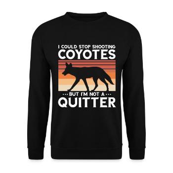 Conception de chasseur de coyote pour la chasse au coyote - Sweat-shirt Unisexe - noir - Devant - Alina (178cm) & Michal (187cm)