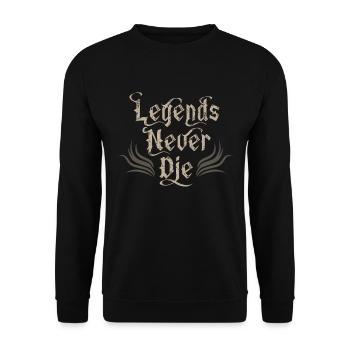 Legends Never Die – an immortal inspiration - Unisex Sweatshirt - black - Front - Alina (178cm) & Michal (187cm)
