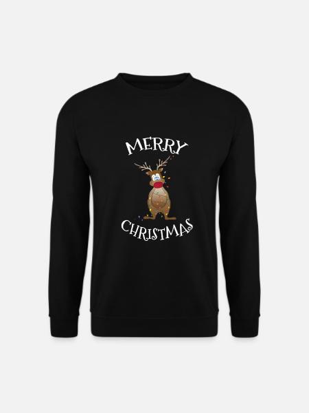 Christmas Rudolf the reindeer - Unisex Sweatshirt - black