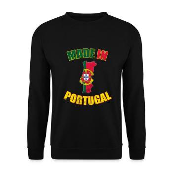 Drapeau Portugal Drapeau Né au Portugal - Sweat-shirt Unisexe - noir - Devant - Alina (178cm) & Michal (187cm)