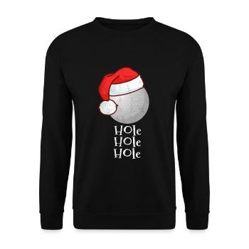 Golf Christmas Gift Sport Funny Ball - Unisex Sweatshirt - black - Front - Alina (178cm) & Michal (187cm)