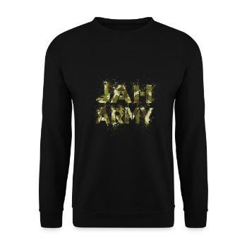 Reggae Riddim Jamaican Rastafarian Jah Army Roots - Unisex Sweatshirt - black - Front - Alina (178cm) & Michal (187cm)