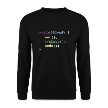 CODE CODING PROGRAMMING PROGRAMMER GIFT - Unisex Sweatshirt - black - Front - Alina (178cm) & Michal (187cm)