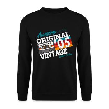 Original 2005 Vintage Cadeau d’anniversaire Rétro - Sweat-shirt Unisexe - noir - Devant - Alina (178cm) & Michal (187cm)