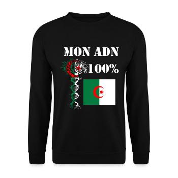 My 100% Algerian DNA - Unisex Sweatshirt - black - Front - Alina (178cm) & Michal (187cm)