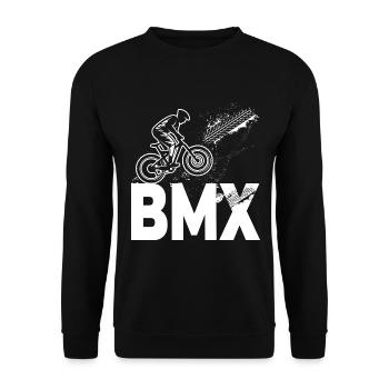 BMX style speed. Child gift - Unisex Sweatshirt - black - Front - Alina (178cm) & Michal (187cm)