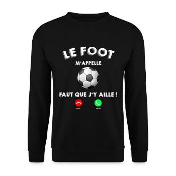 L'appelle du foot - Sweat-shirt Unisexe - noir - Devant - Alina (178cm) & Michal (187cm)