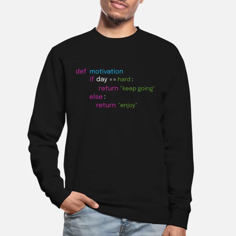 Conception de codage motivationnel Sweat-shirt Unisexe
