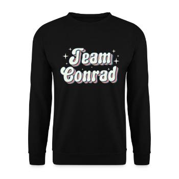 Team Conrad Vintage Cool - Unisex Sweatshirt - black - Front - Alina (178cm) & Michal (187cm)