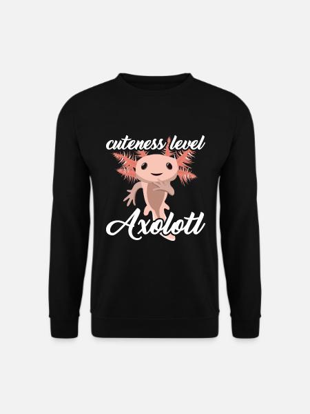 Cuteness Level Axolotl - Unisex Sweatshirt - black