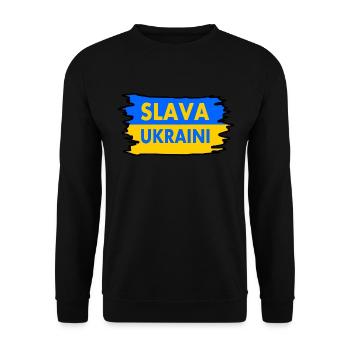 Slava ukraini - Unisex Sweatshirt - black - Front - Alina (178cm) & Michal (187cm)