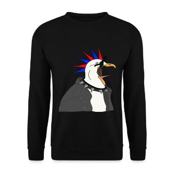 Punk Seagull Veste en cuir Lunettes de soleil - Sweat-shirt Unisexe - noir - Devant - Alina (178cm) & Michal (187cm)