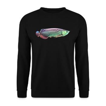 Asian Arowana Monster Fish Keeper - Unisex Sweatshirt - black - Front - Alina (178cm) & Michal (187cm)