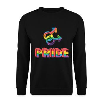 Gay Pride Rainbow - Unisex Sweatshirt - black - Front - Alina (178cm) & Michal (187cm)