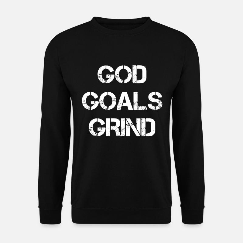 God Goals Grind - Unisex Pullover - Schwarz