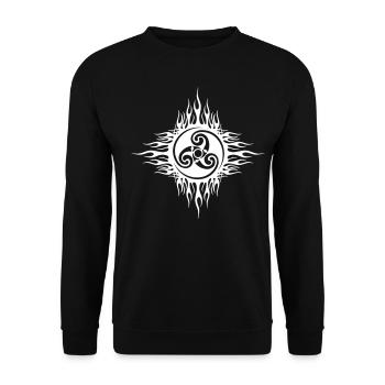 Breizh flaming - Sweat-shirt Unisexe - noir - Devant - Alina (178cm) & Michal (187cm)