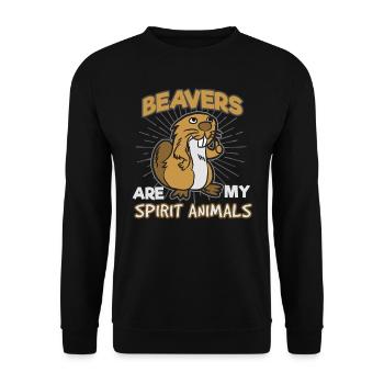 Bieber - Unisex Pullover - Schwarz - Vorne - Alina (178cm) & Michal (187cm)