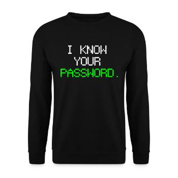 Mot de passe pirate - Sweat-shirt Unisexe - noir - Devant - Alina (178cm) & Michal (187cm)